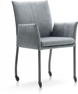 Eetkamerfauteuil met wielen Bikini