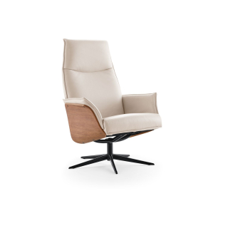 Draaifauteuil Orchard Road in leder